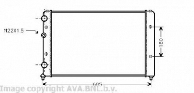 AVA QUALITY COOLING vw2115 -  Радиатор, охлаждение двигателя